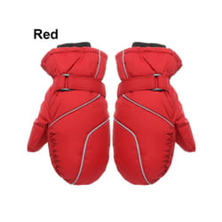 Children Kids Winter Snow Warm Gloves Boy Girls Ski Snowboard Windproof - red