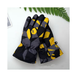 Children Kids Winter Snow Warm Gloves Boy Girls Ski Snowboard Windproof - Yellow camouflage