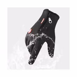 2pcs Winter Men Women Gloves Touchscreen Cold Waterproof Motorcycle Cycle - L, Black 3