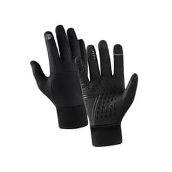 2pcs Winter Men Women Gloves Touchscreen Cold Waterproof Motorcycle Cycle - L, Black 2