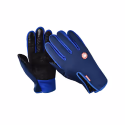 2pcs Winter Men Women Gloves Touchscreen Cold Waterproof Motorcycle Cycle - L, Dark Blue