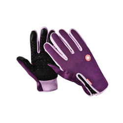 2pcs Winter Men Women Gloves Touchscreen Cold Waterproof Motorcycle Cycle - L, Purple