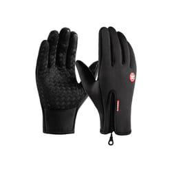 2pcs Winter Men Women Gloves Touchscreen Cold Waterproof Motorcycle Cycle - xL, Black