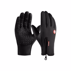 2pcs Winter Men Women Gloves Touchscreen Cold Waterproof Motorcycle Cycle - L, Black