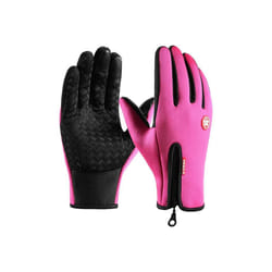 2pcs Winter Men Women Gloves Touchscreen Cold Waterproof Motorcycle Cycle - L, Pink