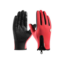 2pcs Winter Men Women Gloves Touchscreen Cold Waterproof Motorcycle Cycle - M, Red