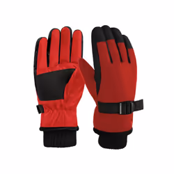 Thermal Ski Gloves Children Kids Winter Fleece Waterproof Warm Child Snowboard - Red 1
