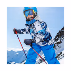 Thermal Ski Gloves Children Kids Winter Fleece Waterproof Warm Child Snowboard - Red 1
