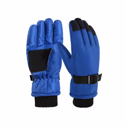 Thermal Ski Gloves Children Kids Winter Fleece Waterproof Warm Child Snowboard - Blue 1