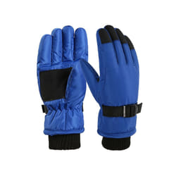 Thermal Ski Gloves Children Kids Winter Fleece Waterproof Warm Child Snowboard - Blue 1