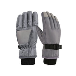 Thermal Ski Gloves Children Kids Winter Fleece Waterproof Warm Child Snowboard - Grey 1