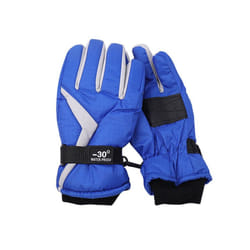 Thermal Ski Gloves Children Kids Winter Fleece Waterproof Warm Child Snowboard - Blue 3