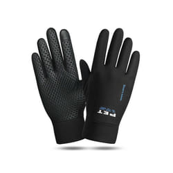 Waterproof Ski Gloves Women Winter Touch Screen Snow Gloves Fleece Lined - black blue