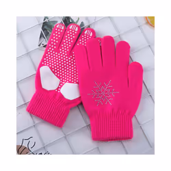 1 Pair Children Gloves Non-slip Rubber Winter Warm Stretch Gloves Boys - S, M