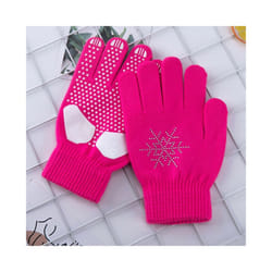 1 Pair Children Gloves Non-slip Rubber Winter Warm Stretch Gloves Boys - S, M