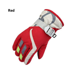 Winter Waterproof Warm Kids Boys Girls Gloves Ski Children Mittens Snow - red