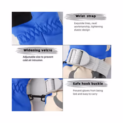 Winter Waterproof Warm Kids Boys Girls Gloves Ski Children Mittens Snow - navy