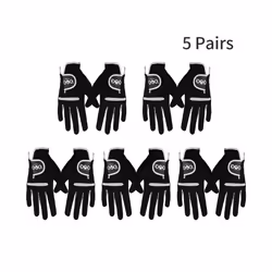 1 Pcs Men's Golf Glove Left Hand Right Hand Micro Soft Fiber Breathable - Size 24-ML, 5 Pairs