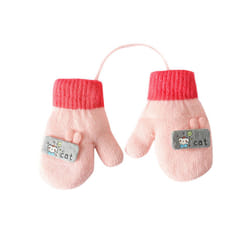 Cartoon Warm Mittens For Baby Snow Gloves For Kids Girls Boys Infant Winter - D