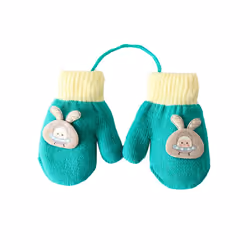 Cartoon Warm Mittens For Baby Snow Gloves For Kids Girls Boys Infant Winter - Yellow