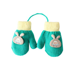 Cartoon Warm Mittens For Baby Snow Gloves For Kids Girls Boys Infant Winter - Yellow