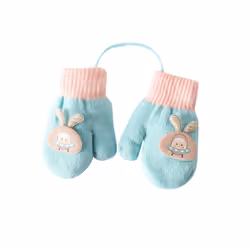 Cartoon Warm Mittens For Baby Snow Gloves For Kids Girls Boys Infant Winter - F