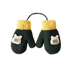 Cartoon Warm Mittens For Baby Snow Gloves For Kids Girls Boys Infant Winter - C