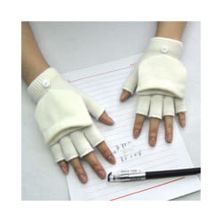 1Pair Kids Black Half Finger Fingerless Gloves for Women and Men Wool - P Style 14