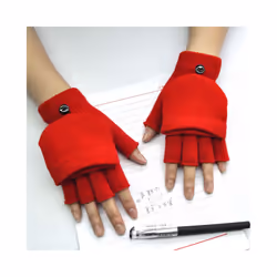 1Pair Kids Black Half Finger Fingerless Gloves for Women and Men Wool - Q Style 15