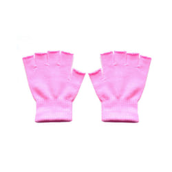 1Pair Kids Black Half Finger Fingerless Gloves for Women and Men Wool - K Style 10