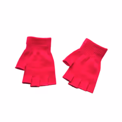 1Pair Kids Black Half Finger Fingerless Gloves for Women and Men Wool - C Style 3