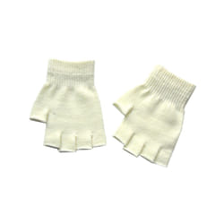 1Pair Kids Black Half Finger Fingerless Gloves for Women and Men Wool - F Style 6