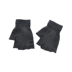 1Pair Kids Black Half Finger Fingerless Gloves for Women and Men Wool - A Style 1