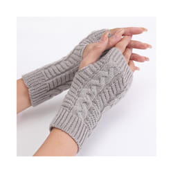 Winter Girl Knitted Gloves Keep Warm Full-finger Durable Various Colors - A06