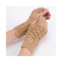 Winter Girl Knitted Gloves Keep Warm Full-finger Durable Various Colors - A09