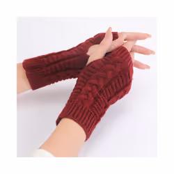 Winter Girl Knitted Gloves Keep Warm Full-finger Durable Various Colors - A08