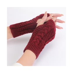 Winter Girl Knitted Gloves Keep Warm Full-finger Durable Various Colors - A08