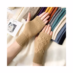 Winter Girl Knitted Gloves Keep Warm Full-finger Durable Various Colors - A08