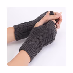 Winter Girl Knitted Gloves Keep Warm Full-finger Durable Various Colors - A05