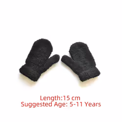 Winter Fleece Full Finger Gloves For Kids Warm Plush Thick Baby Gloves - EB030815