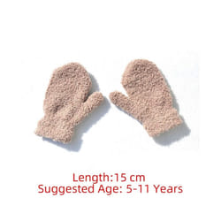 Winter Fleece Full Finger Gloves For KidsÂ Warm Plush Thick Baby Gloves - EB030215