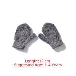 Winter Fleece Full Finger Gloves For KidsÂ Warm Plush Thick Baby Gloves - EB031013