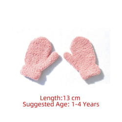 Winter Fleece Full Finger Gloves For KidsÂ Warm Plush Thick Baby Gloves - EB031313