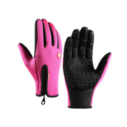 Thermal Winter Gloves Touchscreen Cycling Gloves Full Finger Windproof - S, Purple