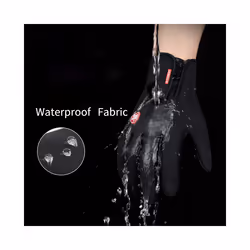 Thermal Winter Gloves Touchscreen Cycling Gloves Full Finger Windproof - xL, Black