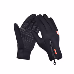 Thermal Winter Gloves Touchscreen Cycling Gloves Full Finger Windproof - M, Black