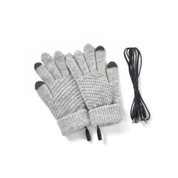 Winter Girl Women Electric Mitten Heated Gloves Full Finger Warmer USB - Grey