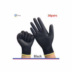6-30 pairs of nitrile safety coated work gloves, PU gloves and palm coated - xL, Black 20 pairs