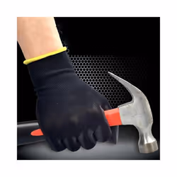 6-30 pairs of nitrile safety coated work gloves, PU gloves and palm coated - xL, Black 10 pairs