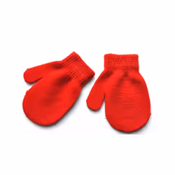 1-4 Years Winter Knitted Gloves For Baby Boys And Girls Warm Rope Full - red